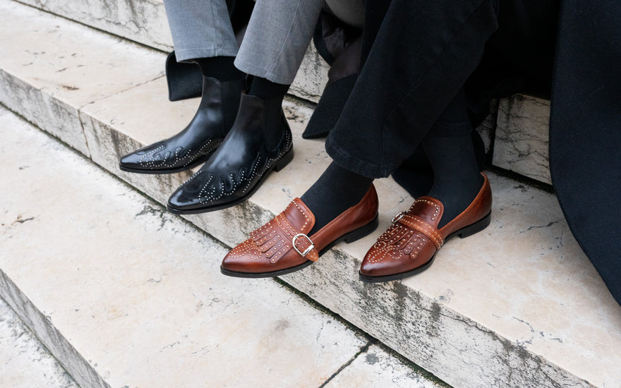 Chaussures en cuir aux détails métalliques - Melvin & Hamilton