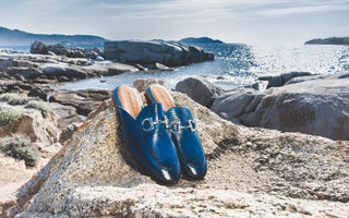 Mules bleues Homme Clive 2