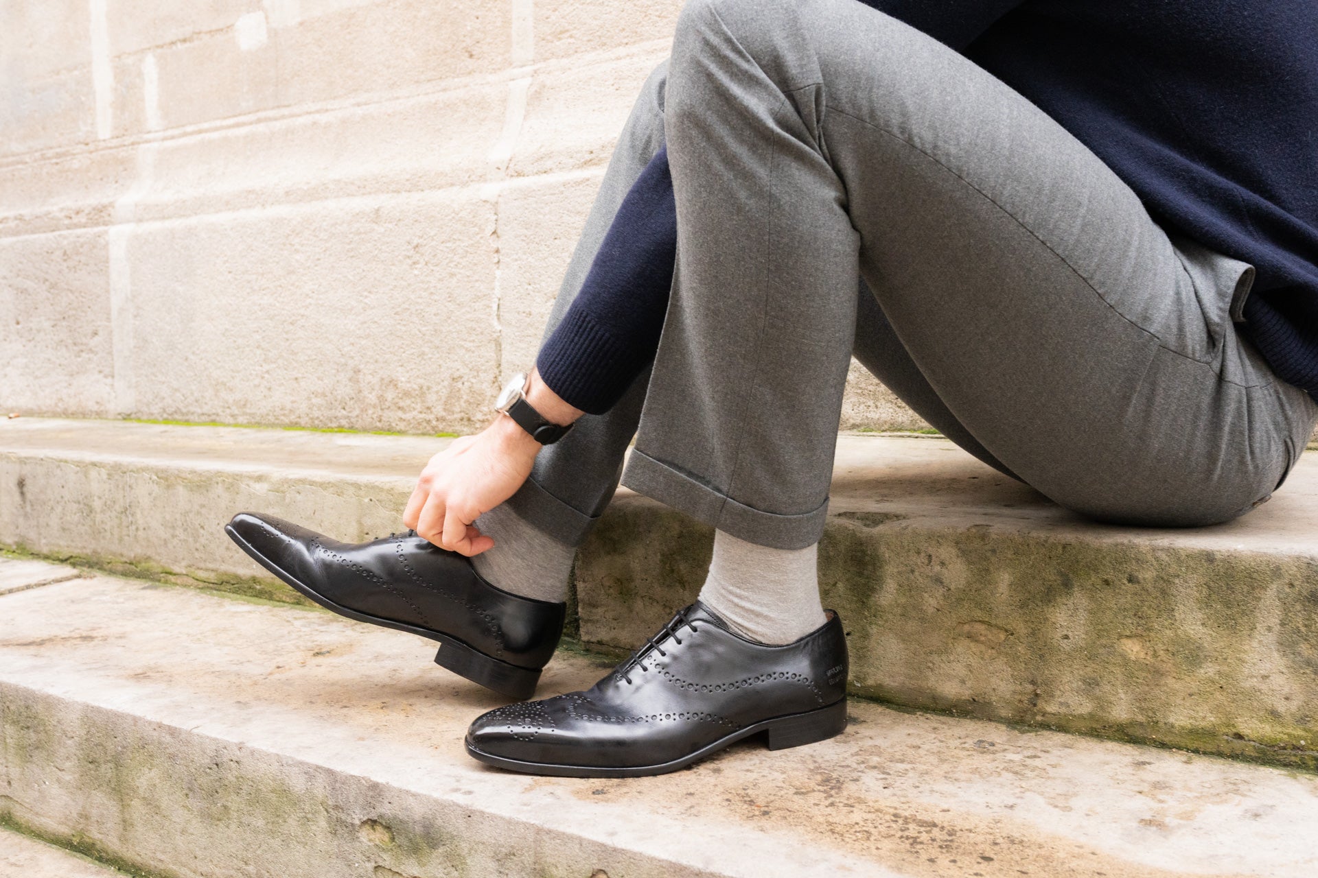 Quelles chaussures noires pour hommes porter au bureau Melvin